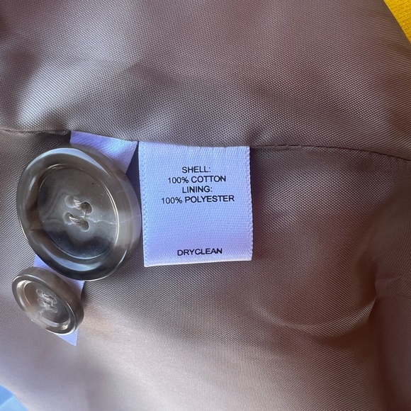 LOFT Womens Yellow Double Breasted Short Trench Coat - Picture 11 of 11